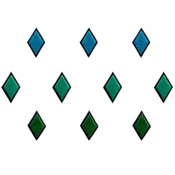 Comet Busters 10 Pcs Reusable Designer Bindis - Blue & Green image 2