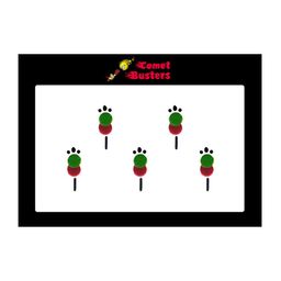 Comet Busters 5 Pcs Red & Green Reusable Bindi image 3