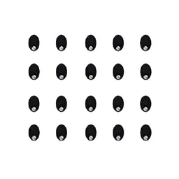 Comet Busters 20 Pcs Embellished Reusable Designer Bindis - Black image 2