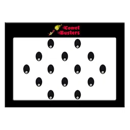Comet Busters 14 Pcs Embellished Reusable Oval Bindis - Black image 2