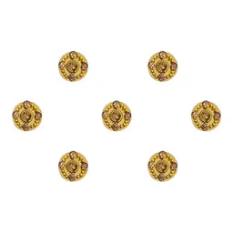 Comet Busters 7 Pcs Embellished Reusable Designer Bindis - Gold-Toned image 2