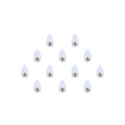 Comet Busters Handcrafted Beautiful Traditional Designer Bindi - BIN2045-White image 3
