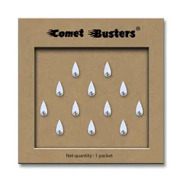 Comet Busters Handcrafted Beautiful Traditional Designer Bindi - BIN2045-White image 4