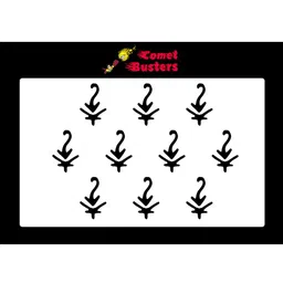 Comet Busters 10 Pcs Reusable Designer Bindis - Black image 1
