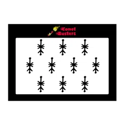 Comet Busters 10 Pcs Reusable Designer Bindis - Black image 1