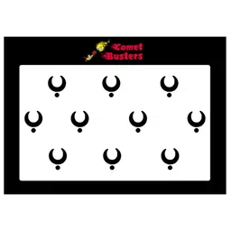 Comet Busters 10 Pcs Reusable Crescent-Shaped Designer Bindis - Black image 1