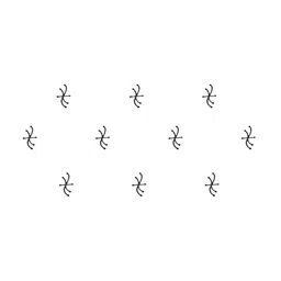 Comet Busters 10 Pcs Black Reusable Bindi image 1