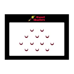 Comet Busters Maroon Moon-Shaped Bindis - 12 Pcs image 1