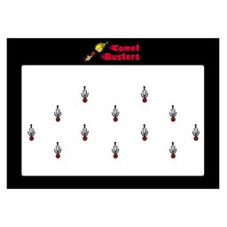 Comet Busters 12 Pcs Reusable Designer Bindis - Black & Maroon image 1