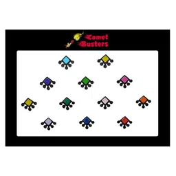 Comet Busters 12 Pcs Multicoloured Reusable Bindi image 1