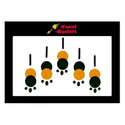 Comet Busters 5 Pcs Reusable Designer Bindis - Black & Mustard Yellow image 1