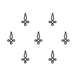Comet Busters 7 Pcs Reusable Designer Bindis - Black image 1