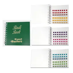 Comet Busters Multicolored The Mini Bindi Book 7 - Round Bindis with Stone 288-56