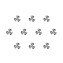 Comet Busters 10 Pcs Reusable Designer Bindis - Black image 2