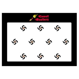Comet Busters 10 Pcs Embellished Reusable Swastika-Shaped Designer Bindis - Black image 2