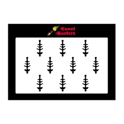 Comet Busters 10 Pcs Reusable Designer Bindis - Black image 2