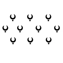 Comet Busters 10 Pcs Reusable Crescent-Shaped Designer Bindis - Black image 2
