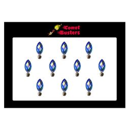 Comet Busters Set of 10 Stone-Studded Designer Bindis - Blue image 2