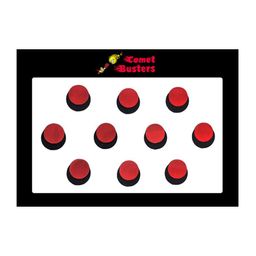 Comet Busters 10 Pcs Maroon & Black Circular Shaped Reusable Bindi image 2