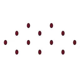 Comet Busters 12 Pcs Reusable Oval Bindis - Maroon & Black image 2