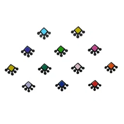 Comet Busters 12 Pcs Multicoloured Reusable Bindi image 2