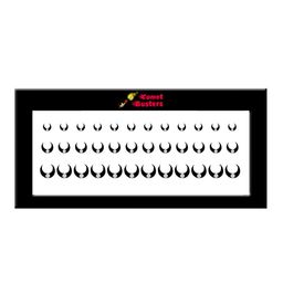 Comet Busters 36 Pcs Embellished Reusable Crescent-Shaped Designer Bindis - Black image 2