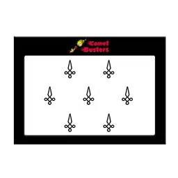 Comet Busters 7 Pcs Reusable Designer Bindis - Black image 2