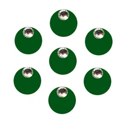 Comet Busters 7 Pcs Embellished Reusable Designer Bindis - Green image 2