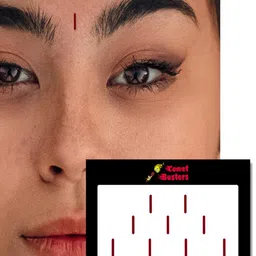 Comet Busters 12 Pcs Reusable Designer Bindis - Maroon image 3