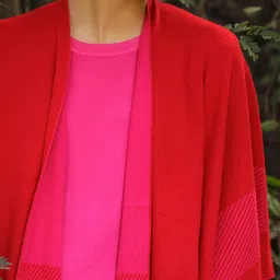 KHALEEJ Striped Wool Longline Front-Open Sweater image 2