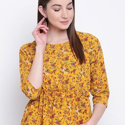 Mayra Yellow Floral Empire Top-image-40
