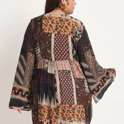 VELDRESS Plus Size Ethnic Motifs Printed Tunic image 4