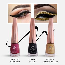 Looks United Metallic Liquid Set Of 3  Long Lasting Intense Single Stroke Fashion Eyeliner - 5 ml Each-13