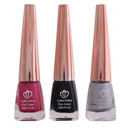 Looks United Set Of 3 Long Lasting Metallic Intense Single Stroke Eyeliners-15ml Each-11