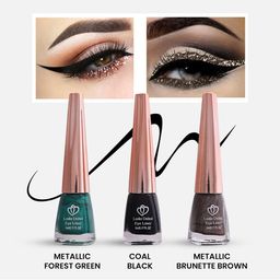 Looks United Set Of 3 Long Lasting Intense Single Stroke Metallic Liquid Eyeliner -5mlEach-14