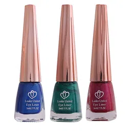 Looks United Set Of 3 Metallic Long Lasting Intense Single Stroke Eyeliners - 5 ml Each-9