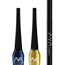 AYA Set of 3 Waterproof Eyeliners - Pen Eyeliner and Liquid Eyeliner-51