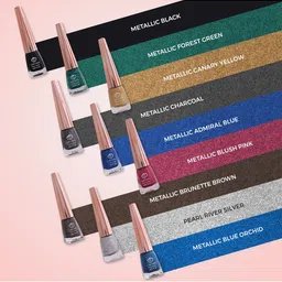 Looks United Set Of 3 Metallic Long Lasting Intense Single Stroke Liquid Eyeliner-5ml Each image 3