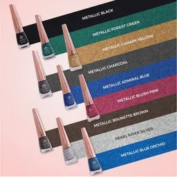 Looks United Set Of 3 Metallic Long Lasting Intense Single Stroke Eyeliner 5ml Each image 2