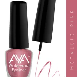 AYA Set Of 2 Waterproof & Long Lasting Metallic Glossy Liquid Eyeliner 5ml Each - Metallic Pink & Metallic Grey image 4