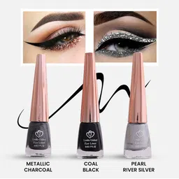 Looks United Set Of 3 Metallic Long-Lasting Intense Single Stroke Liquid Eyeliner-5ml Each image 4
