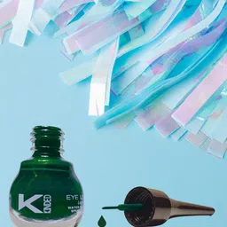 KINDED Set Of 2 Waterproof Matte Liquid Eye Liner - 5ml Each - Teal Green-Dapper Green image 4