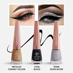 Looks United Set Of 3 Metallic Long-Lasting Intense Single Stroke Liquid Eyeliner-5ml Each image 3