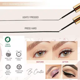 Looks United Set Of 3 Metallic Long Lasting Intense Single Stroke Eyeliners - 5 ml Each image 3