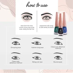 Looks United Set Of 3 Metallic Long Lasting Intense Single Stroke Eyeliner 5ml Each image 2