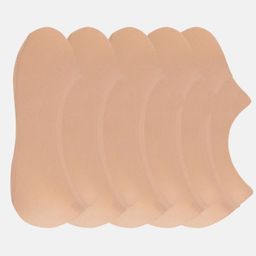 N2S NEXT2SKIN Women Pack Of 5 Nude-Coloured & White Solid Shoe-Liner Socks-18