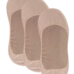 N2S NEXT2SKIN Women Pack Of 3 Beige Solid Cotton Shoe Liners-51