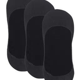 N2S NEXT2SKIN Women Pack Of 3 Black Solid Cotton Shoe Liners-3