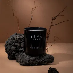 Seva Home The Vibes Sensual Black & White Typography Printed Scented Jar Candle-43