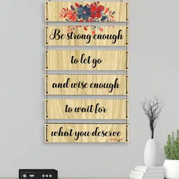 RANDOM Set of 6 Yellow Motivational Quotes Wall Hanging-63